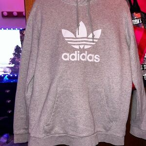 Adidas Men's Gray Pullover Hoodie
